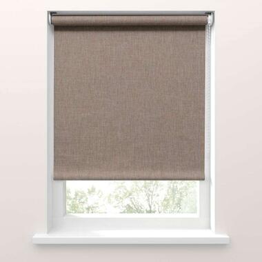 Fenstr rolgordijn verduisterend taupe met structuur - 80x190 cm - Leen Bakker