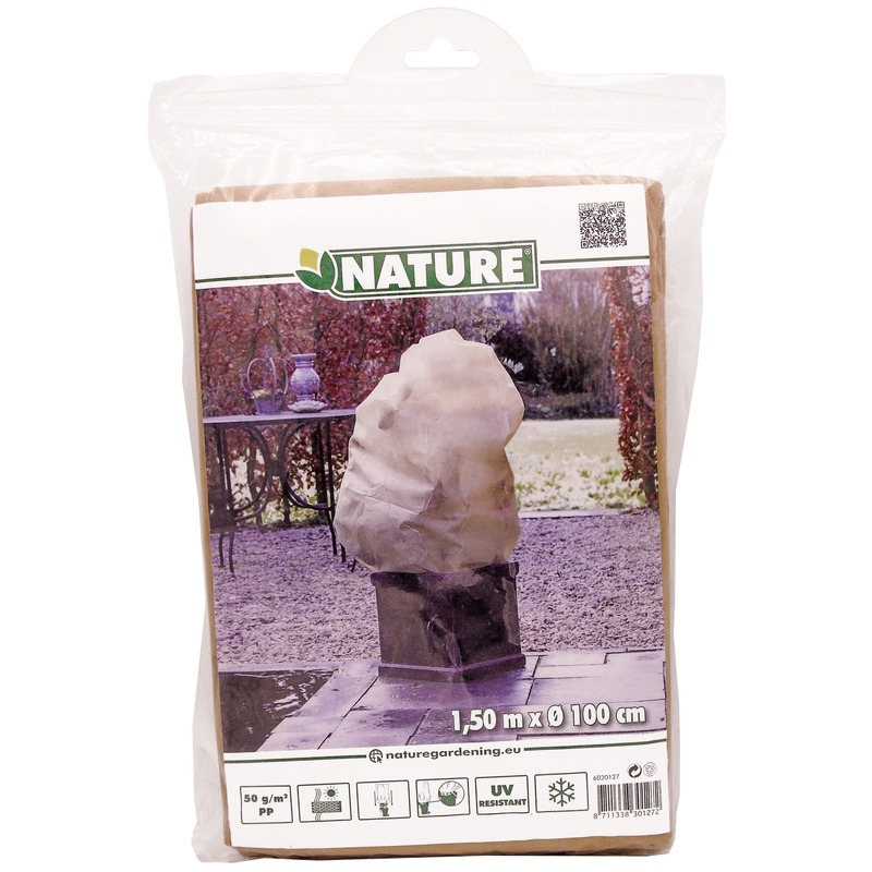 5x stuks plantenhoes beige 1,5 m x 100 cm anti-vorst bescherming -