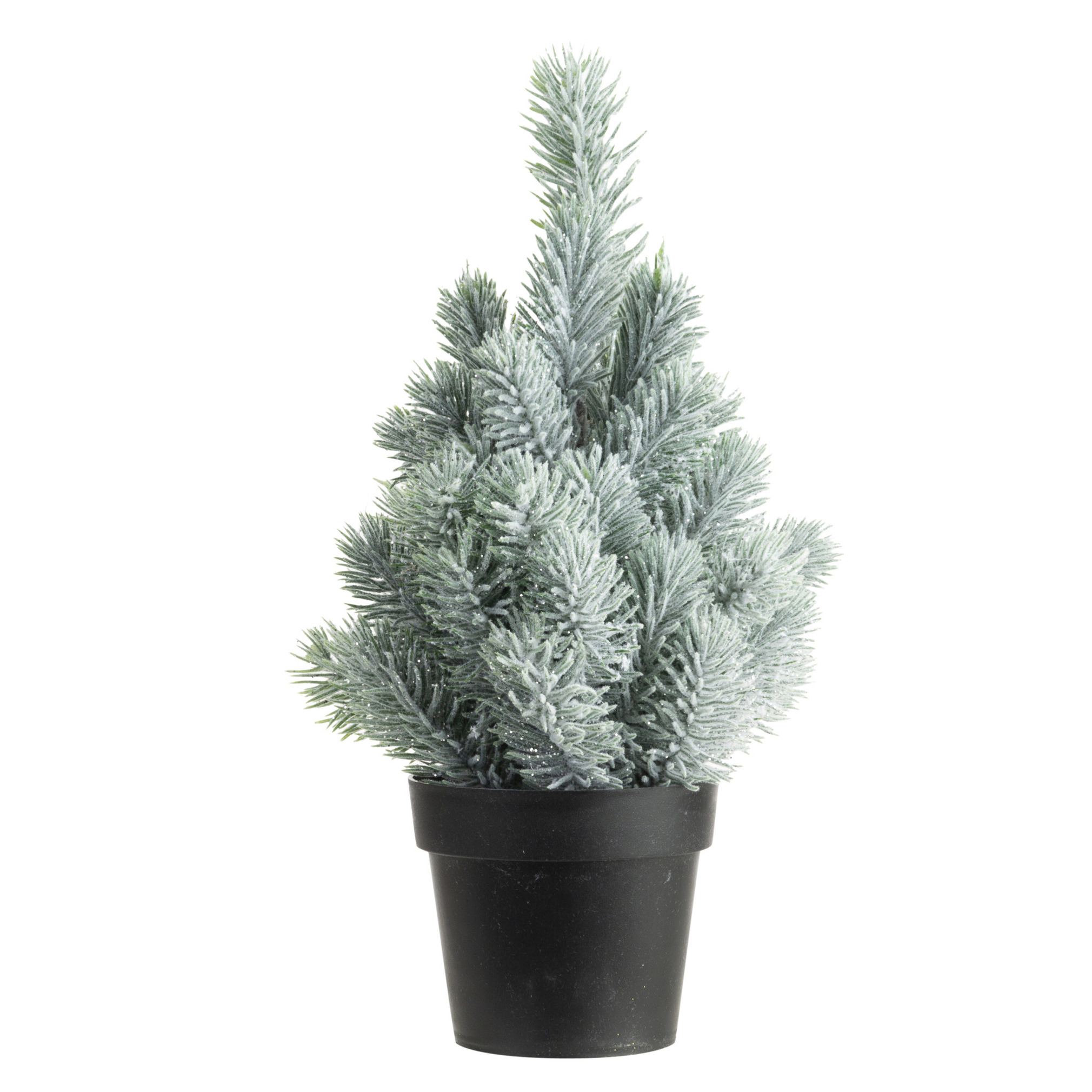 Kunstboom/kunst kerstboom groen met sneeuw 30 cm -