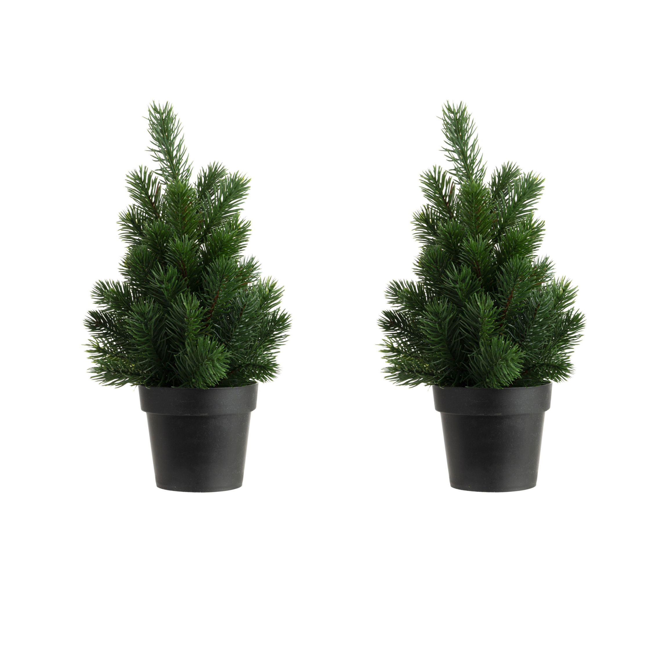 2x stuks kunstboom/kunst kerstboom groen 45 cm -