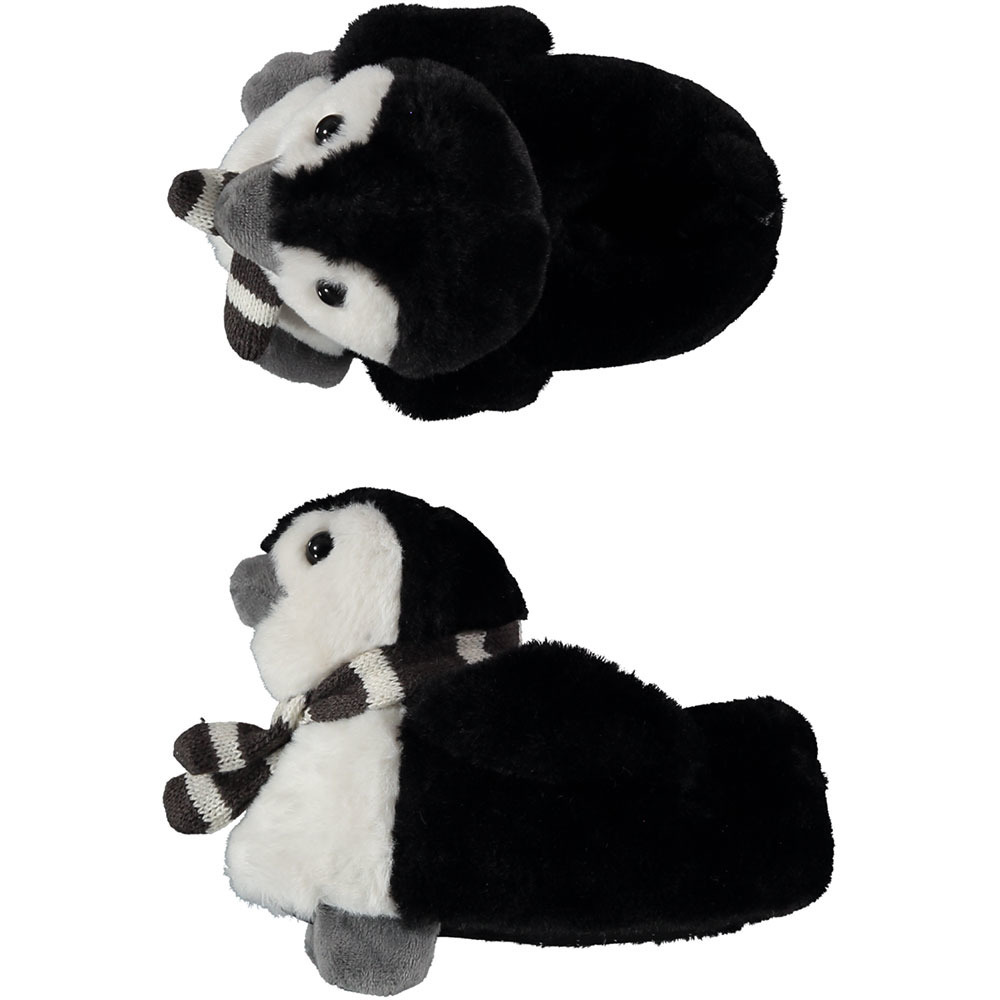 Kinder dieren pantoffels/sloffen pinguin zwart maat 31-32 31/32 -