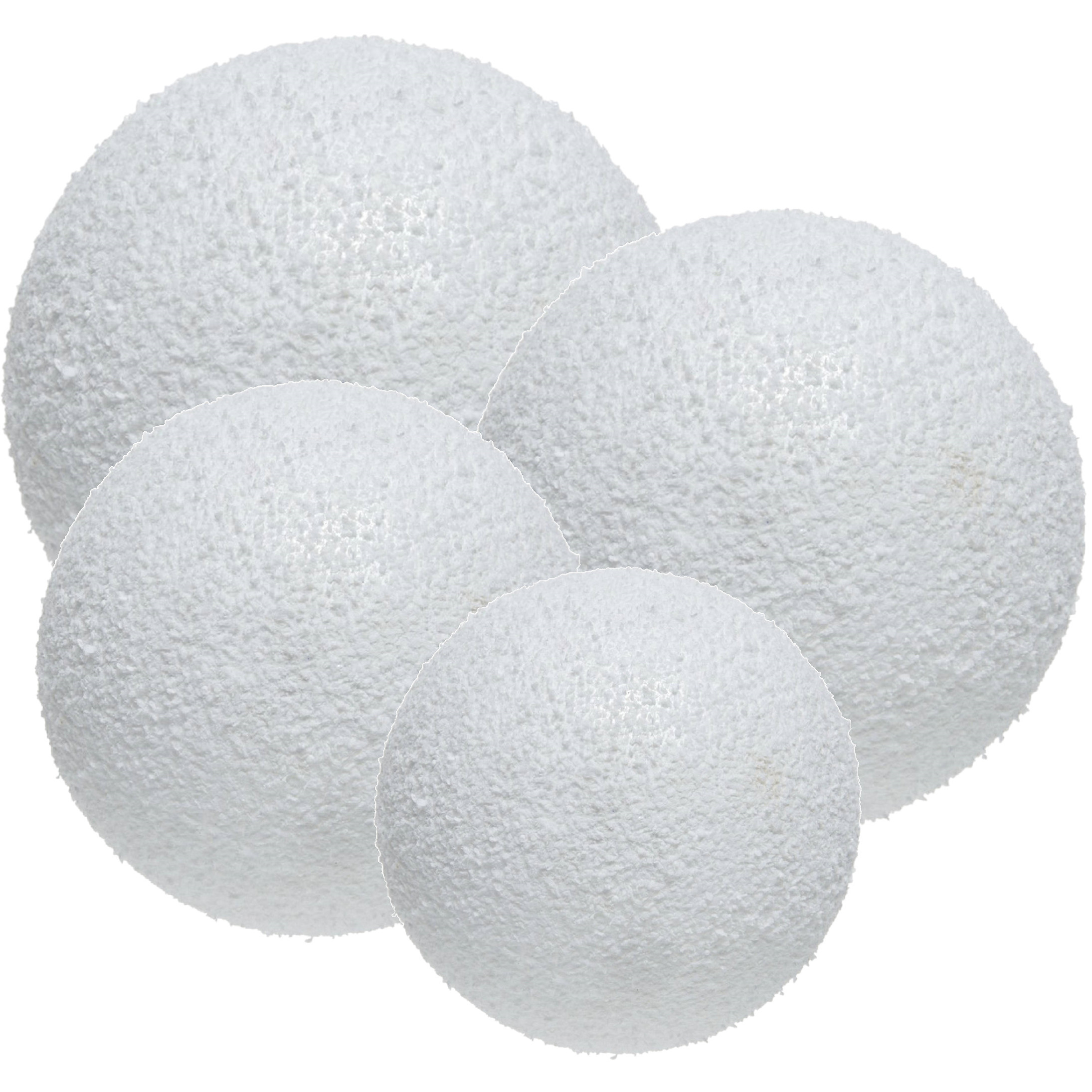 Pakket van 48x stuks deco sneeuwballen diverse formaten -