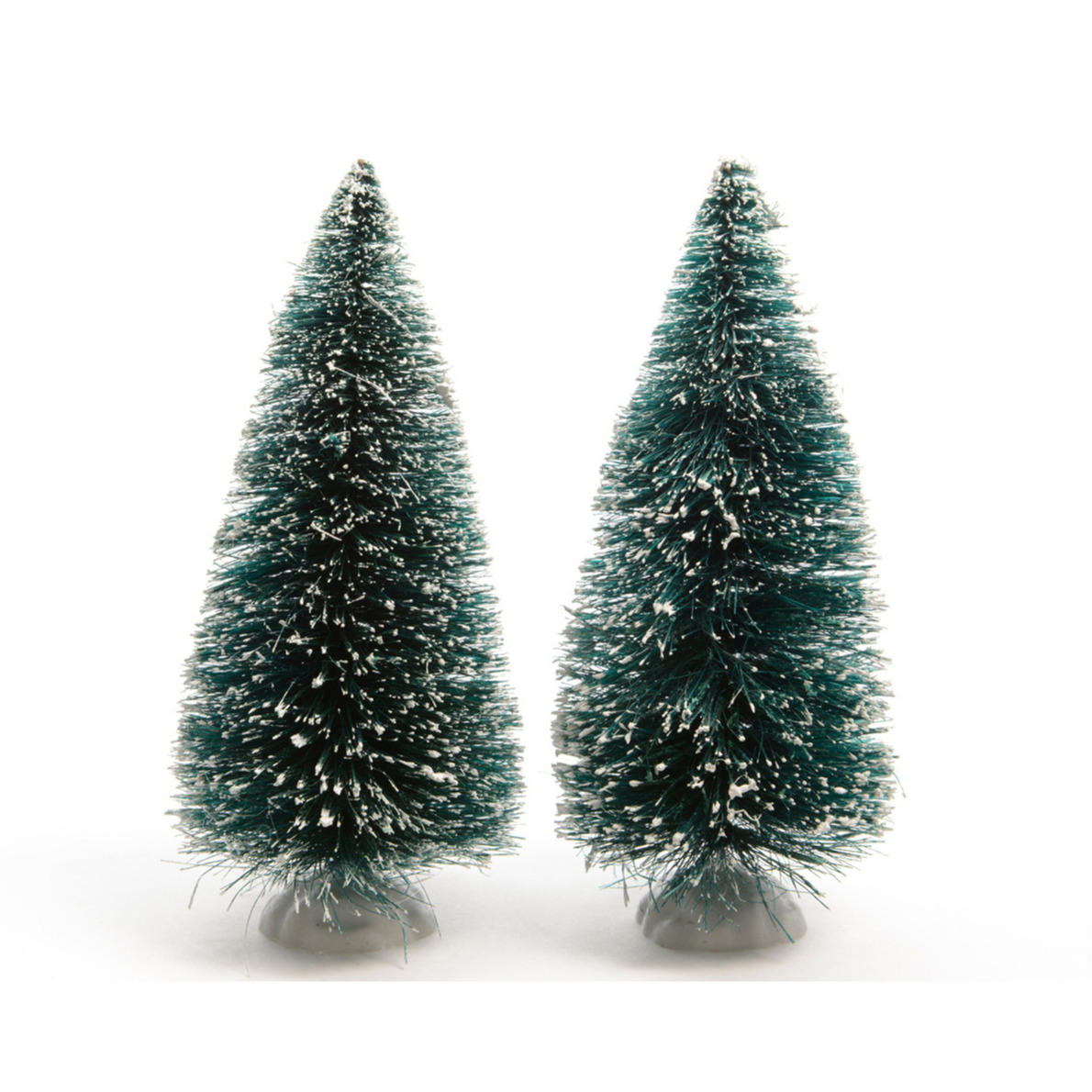 8x stuks kerstdorp onderdelen miniatuur kerstbomen groen 15 cm -