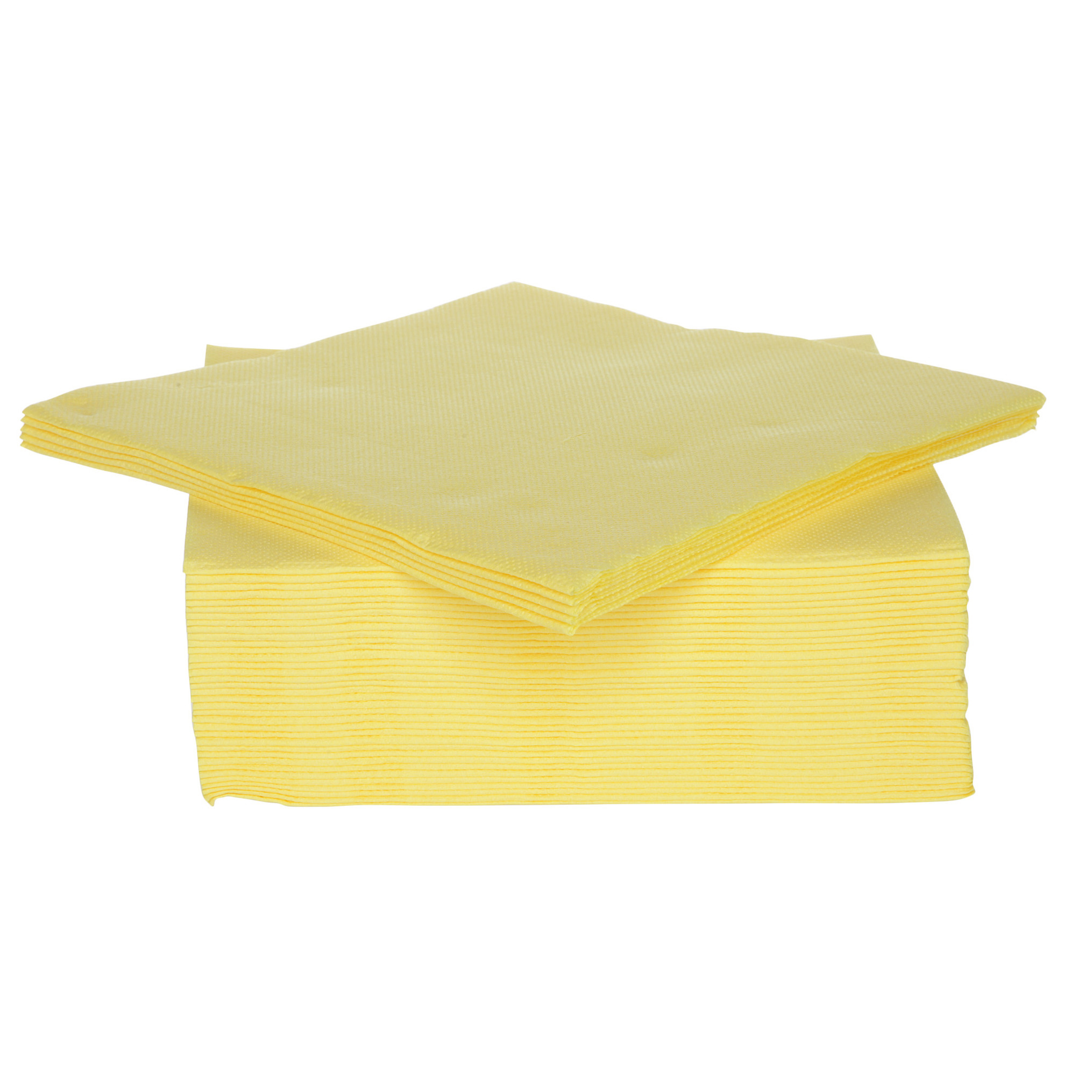 80x stuks luxe kwaliteit servetten geel 38 x 38 cm -