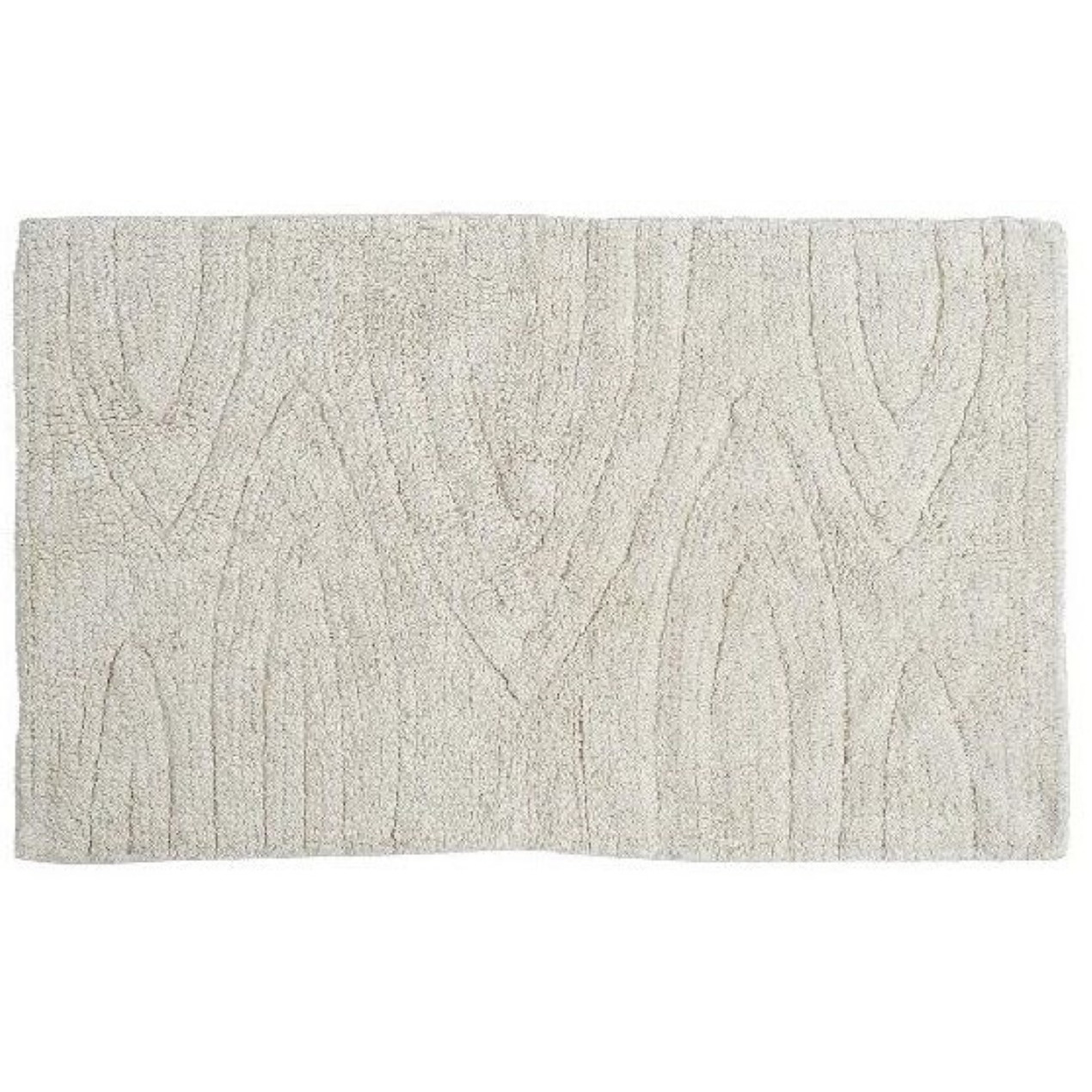 Items Badmat - creme wit - zacht microfiber - 80 x 50 cm -