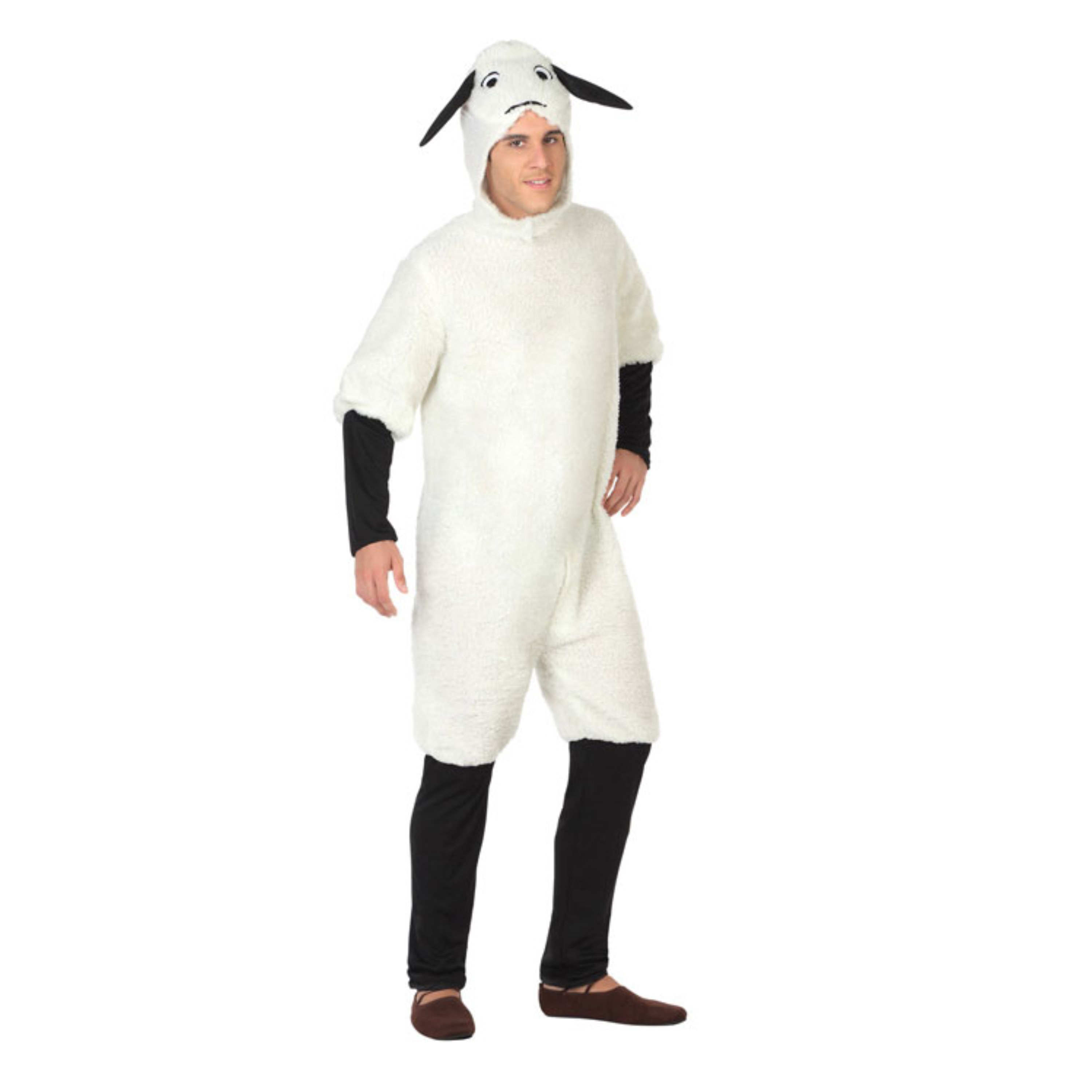 Schaap kostuum voor volwassenen - zwart/wit - maat M/L - Dierenpak verkleed kleding XL -