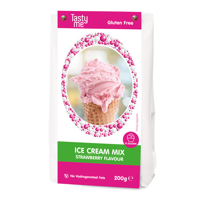 Tasty Me ijsmix - aardbei - 200 gram