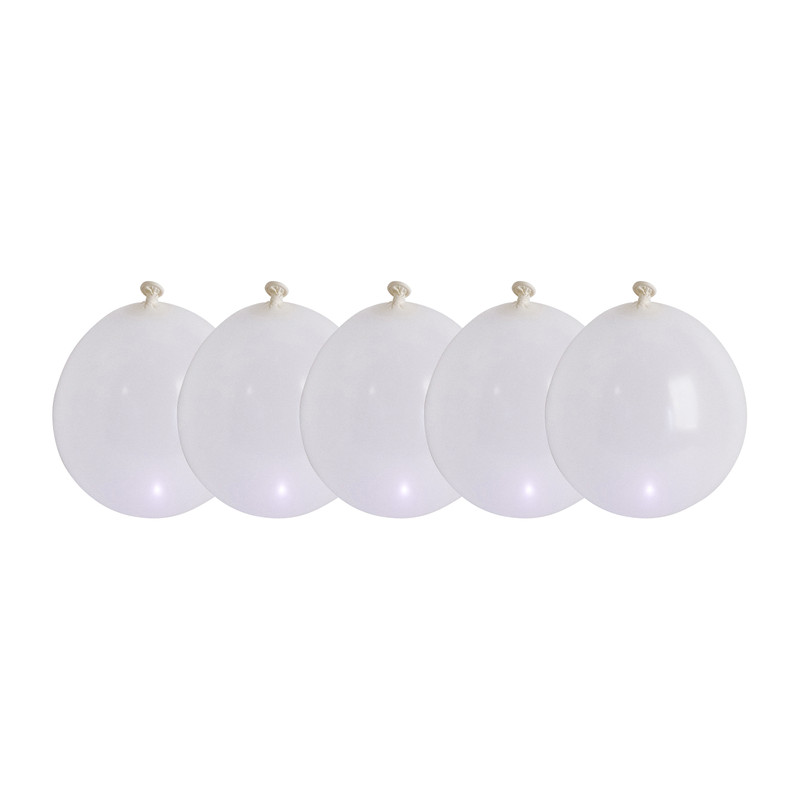 Ballon LED - wit - 5 stuks