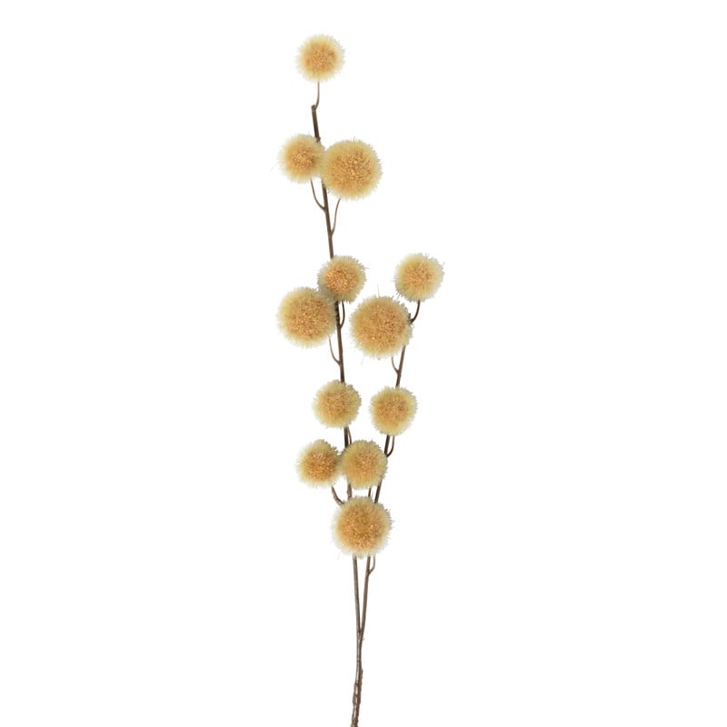 Tak met bolletjes - geel - 103 cm