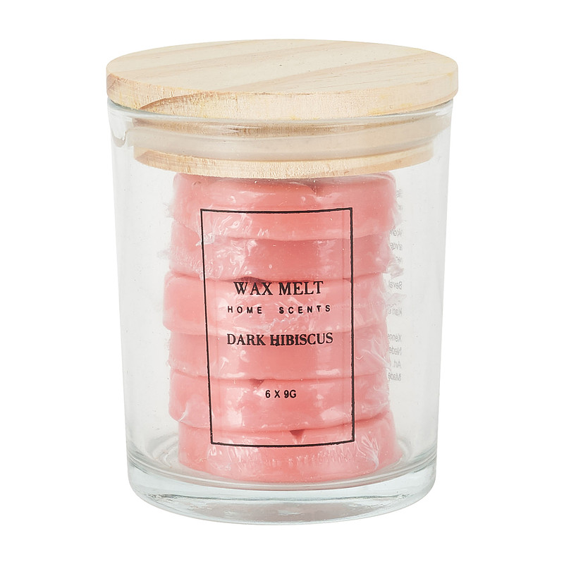 Waxmelts in pot - dark hibiscus - set van 6