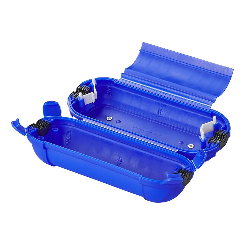 Stekkersafe / veiligheidsbox / bescherming stekkerverbindingen IP44 kunststof blauw 21 x 8 x 8,5 cm -