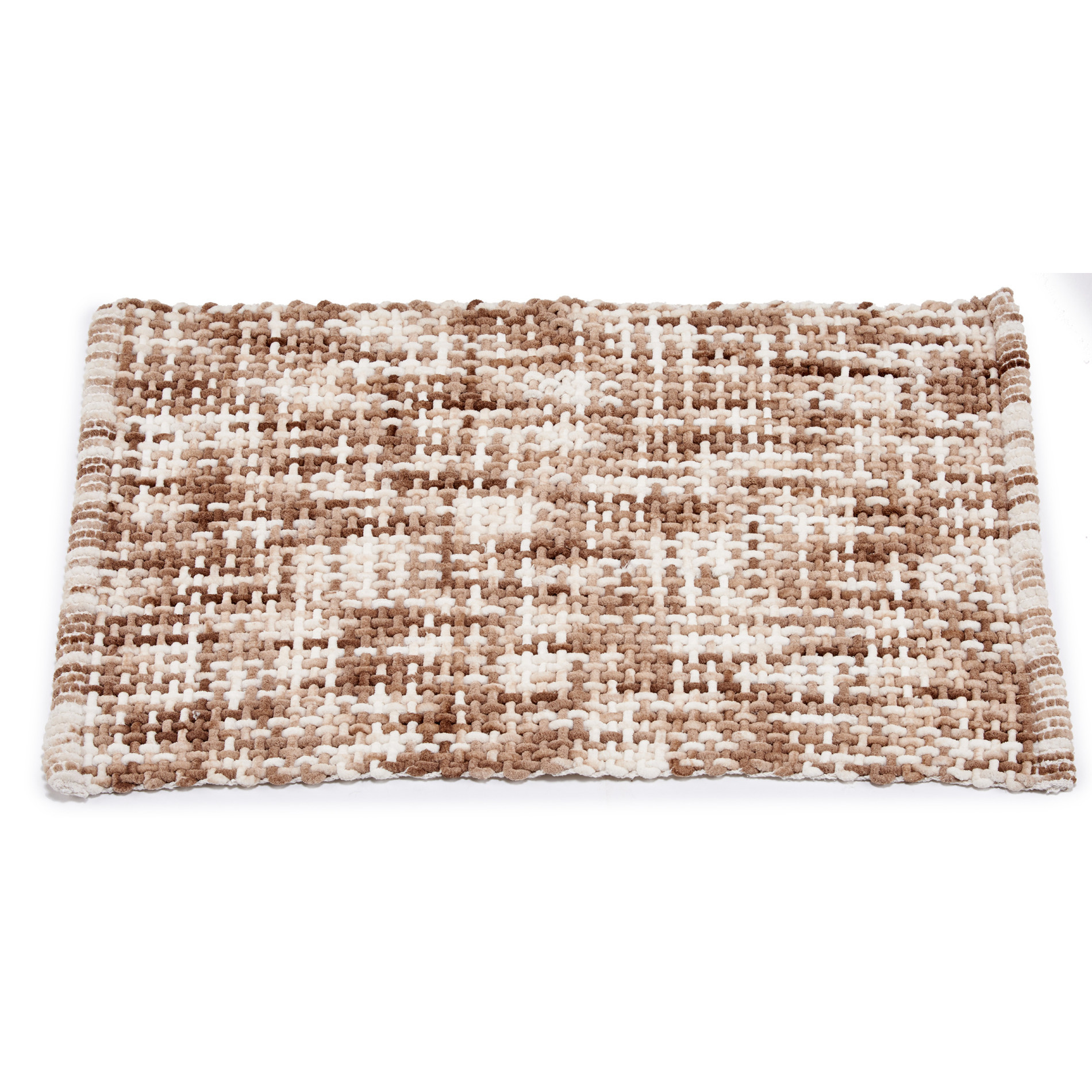 Badmat/badkamerkleed bruin 52 x 73 cm rechthoekig -