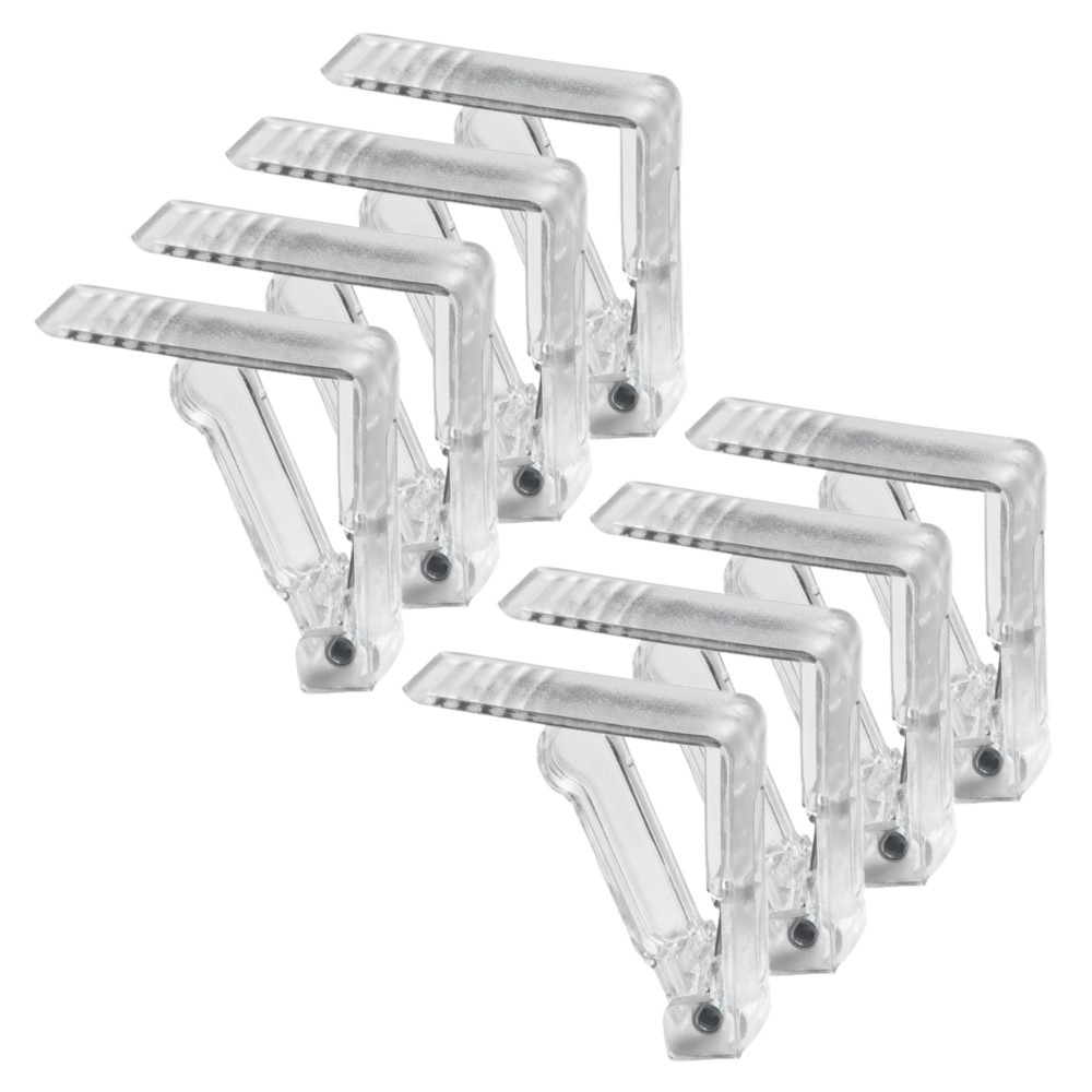 12x stuks tafelkleed klemmen transparant -