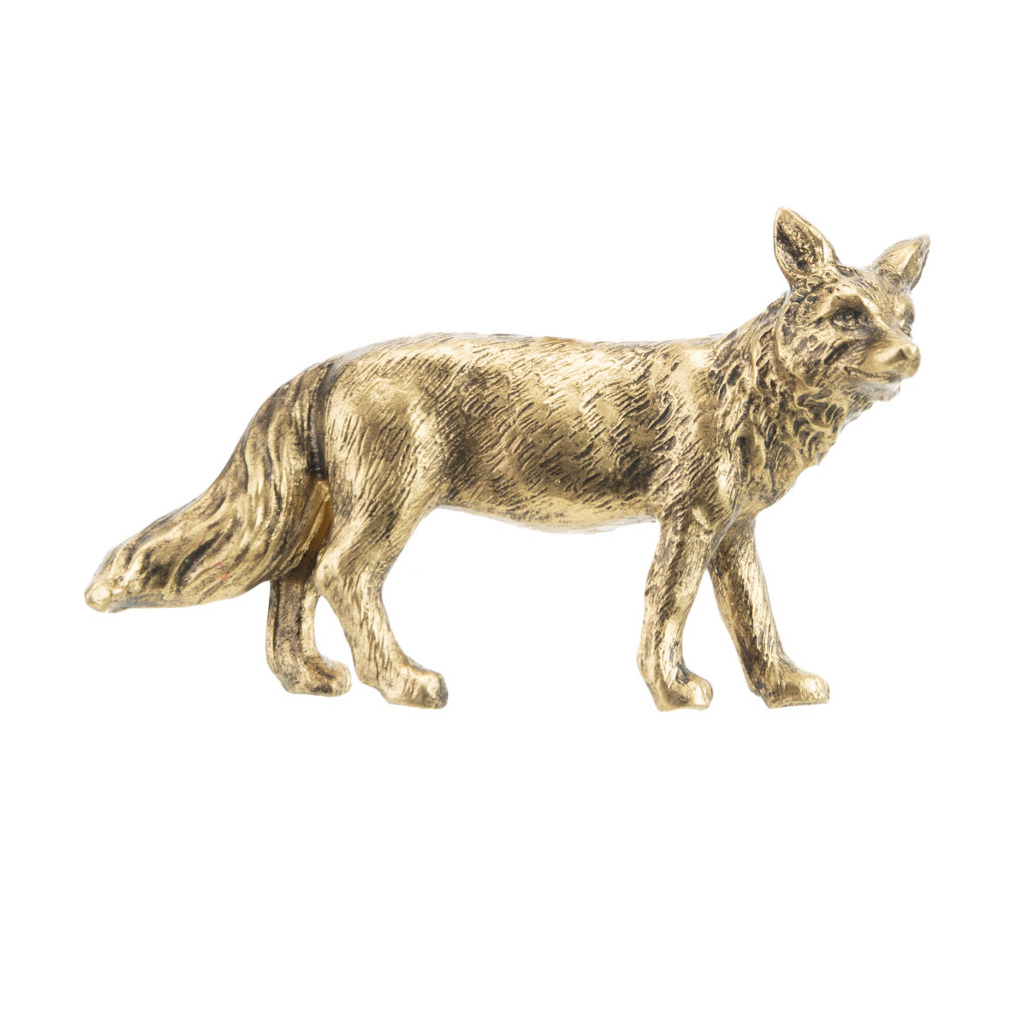 1x stuks kunststof kersthangers vos goud 9,5 cm kerstornamenten -