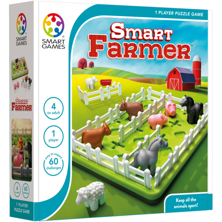 SmartGames Smart Farmer leerspel Nederlands, 1 speler, Vanaf 4 jaar, 60 opdrachten