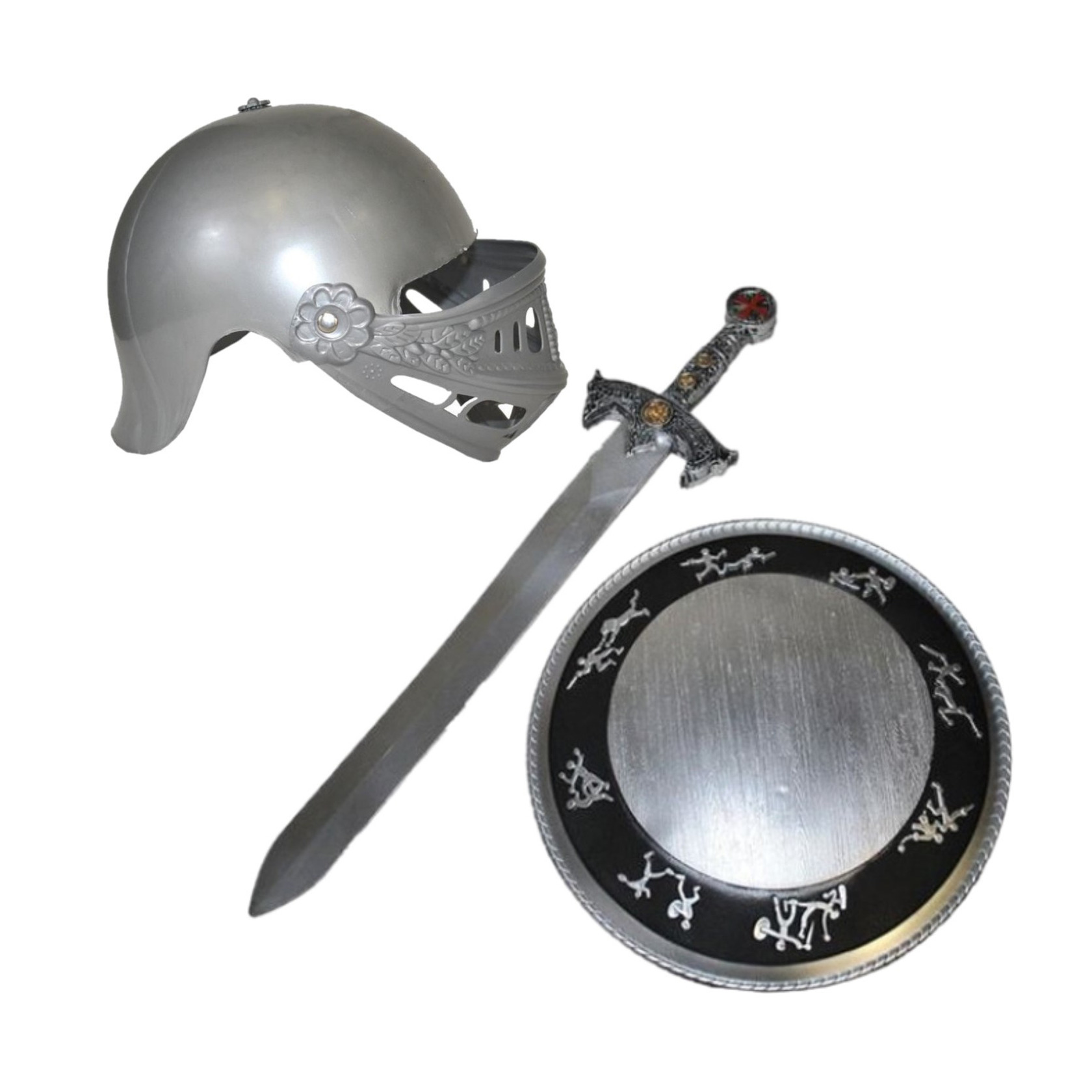 Ridder verkleed set helm zwaard en schild -