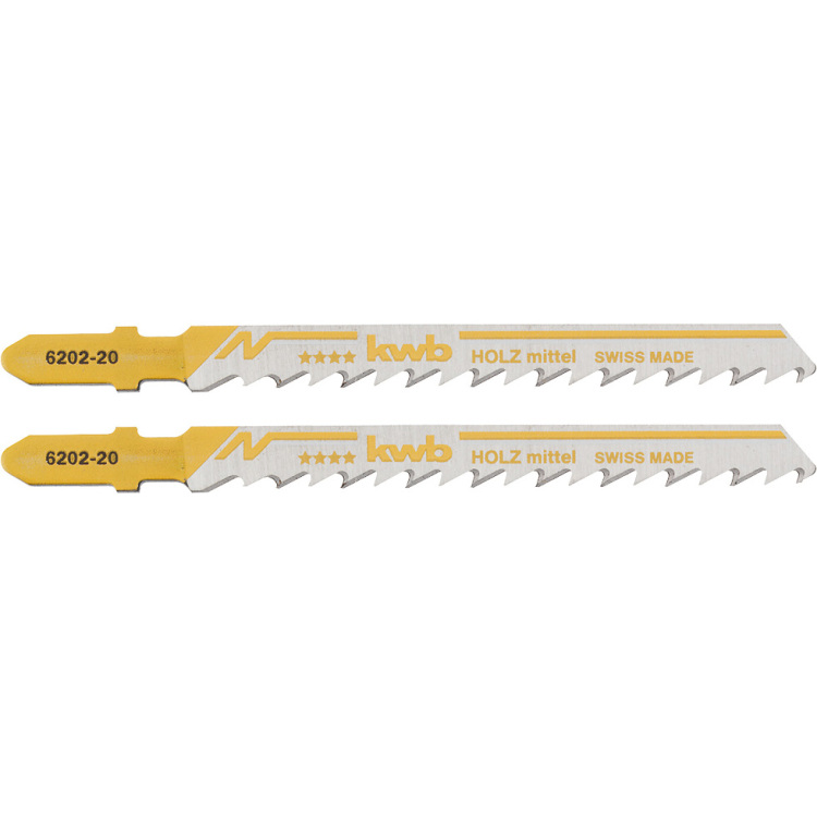 KWB Decoupeerzaagbladen Houtbewerking, HCS T-schacht, Medium 620220 zaagblad 2 stuks