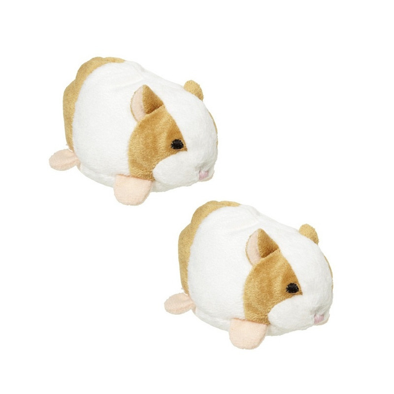 Set van 2x stuks pluche hamsters knuffels van 10 cm -
