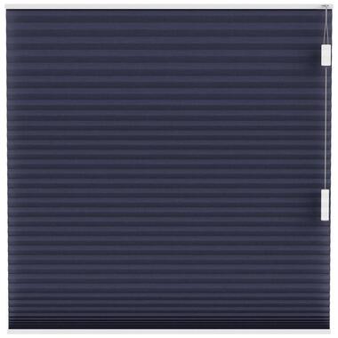 Fenstr plisségordijn Chicago dubbel 25mm lichtdoorlatend - donkerblauw (35506) - Leen Bakker
