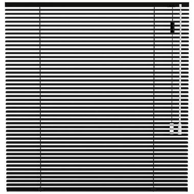 Fenstr aluminium jaloezie 25mm extra mat - zwart (15028) - Leen Bakker