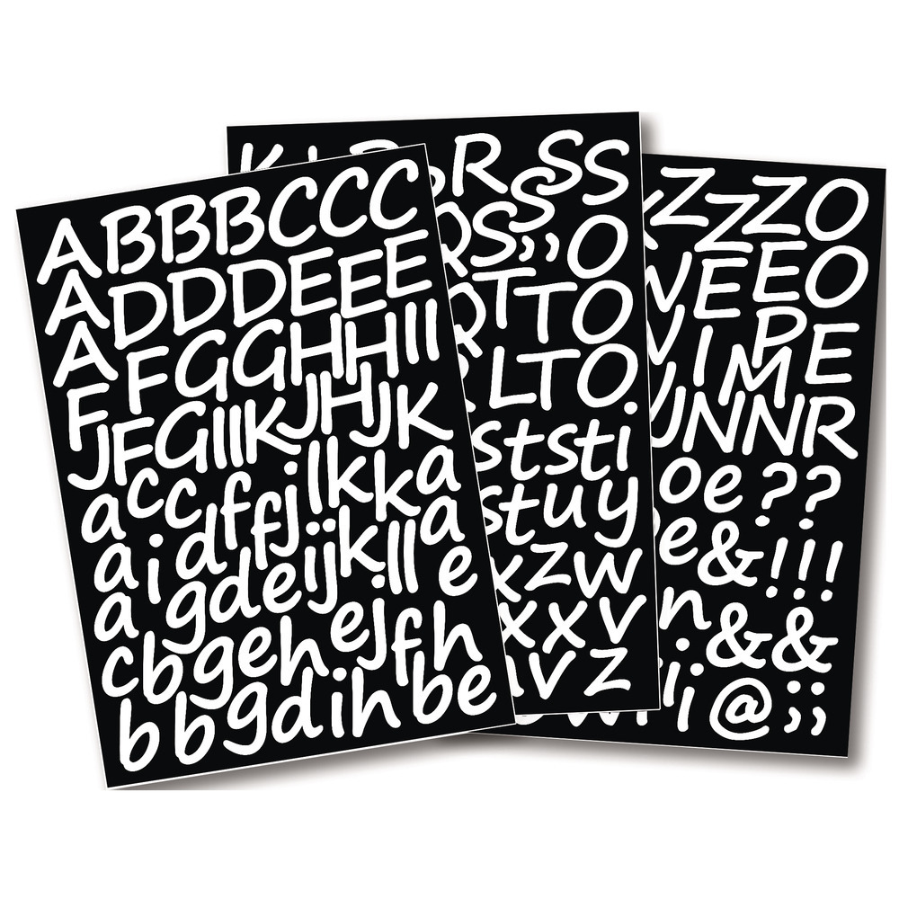 2x Setjes alfabet plakletter stickers ongeveer 3 cm -