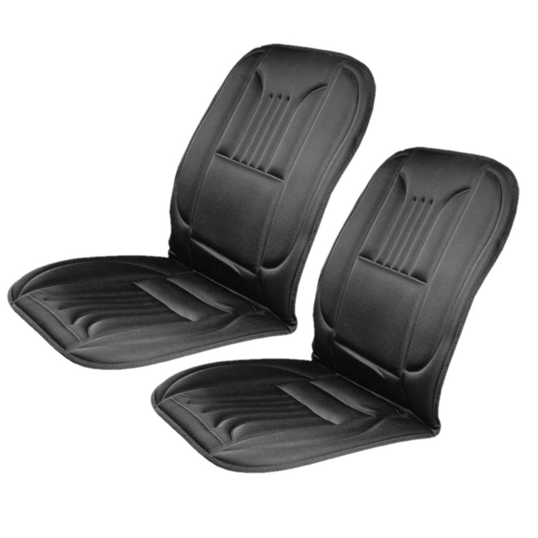 Auto stoelverwarmingskussen - Set van 2x stuks - zwart - op 12V aansteker ingang - super eenvoudig -