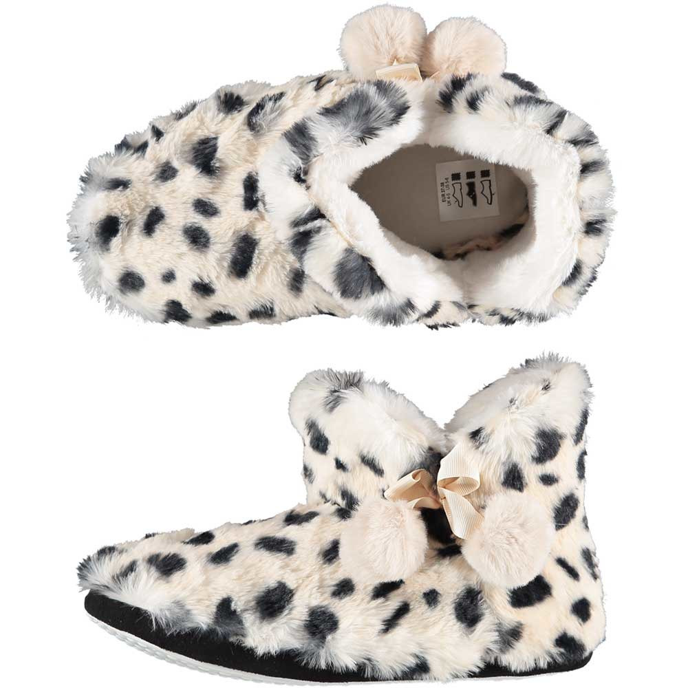 Dames hoge pantoffels/sloffen luipaard print beige maat 39-40 39/40 -