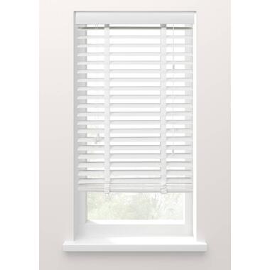 Fenstr jaloezie hout 50 mm wit - 200x180 cm - Leen Bakker