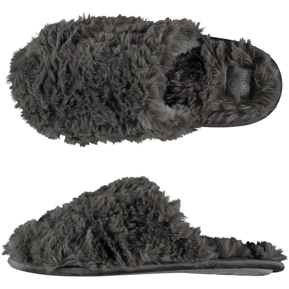 Dames instap slippers/pantoffels grijs maat 39-40 37/38 -