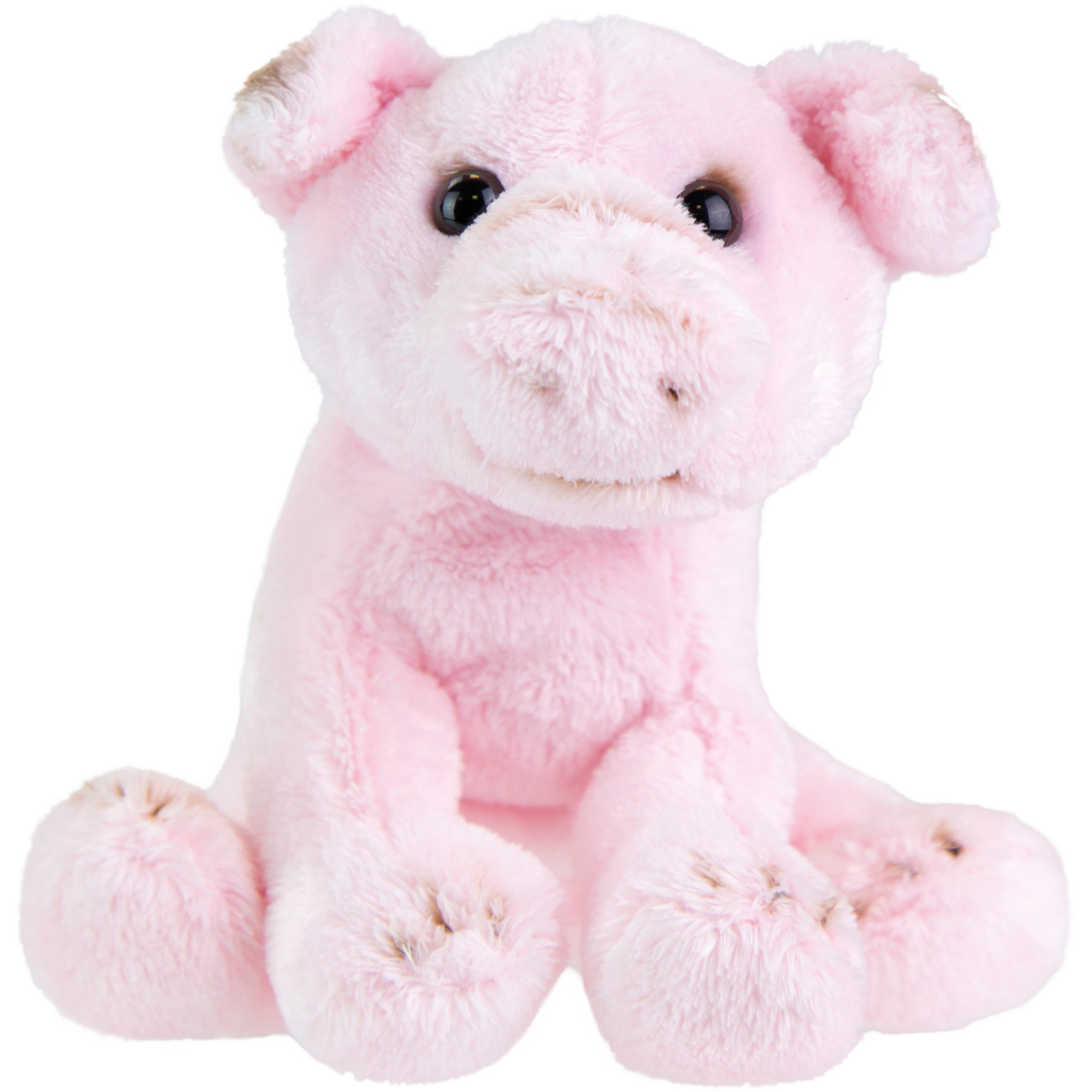 Pluche knuffel dieren zittend varken 15 cm -