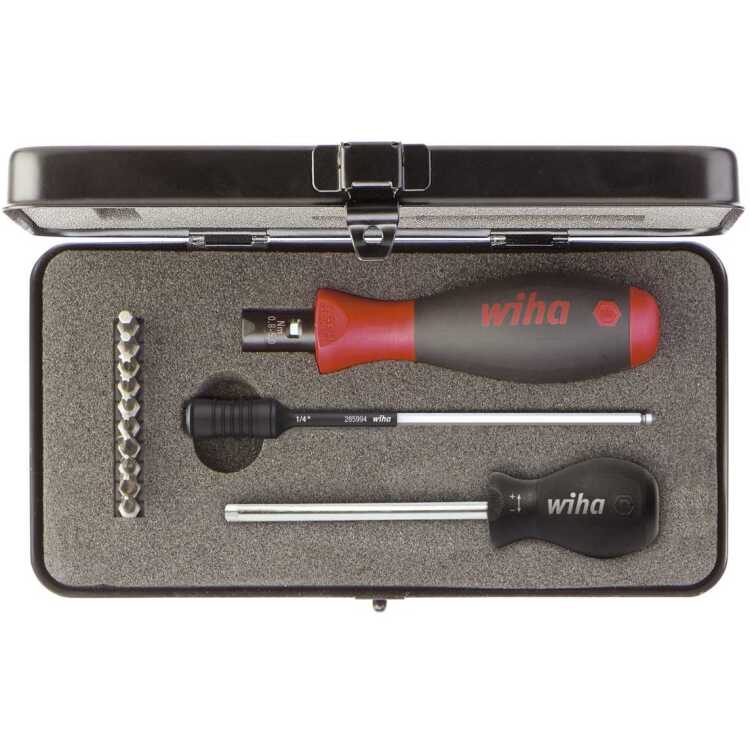 Wiha Momentschroevendraaierset TorqueVario-S schroevendraaier 0,8 - 5,0 Nm, 14-delig, Incl. box