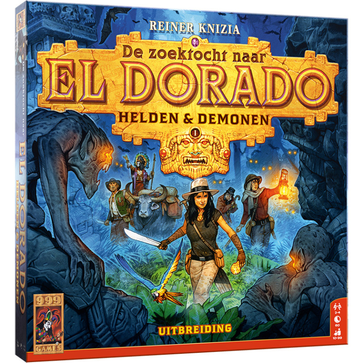 999 Games De Zoektocht naar El Dorado: Helden & Demonen bordspel Nederlands, Uitbreiding, 2 - 4 spelers, 60 minuten, Vanaf 10 jaar