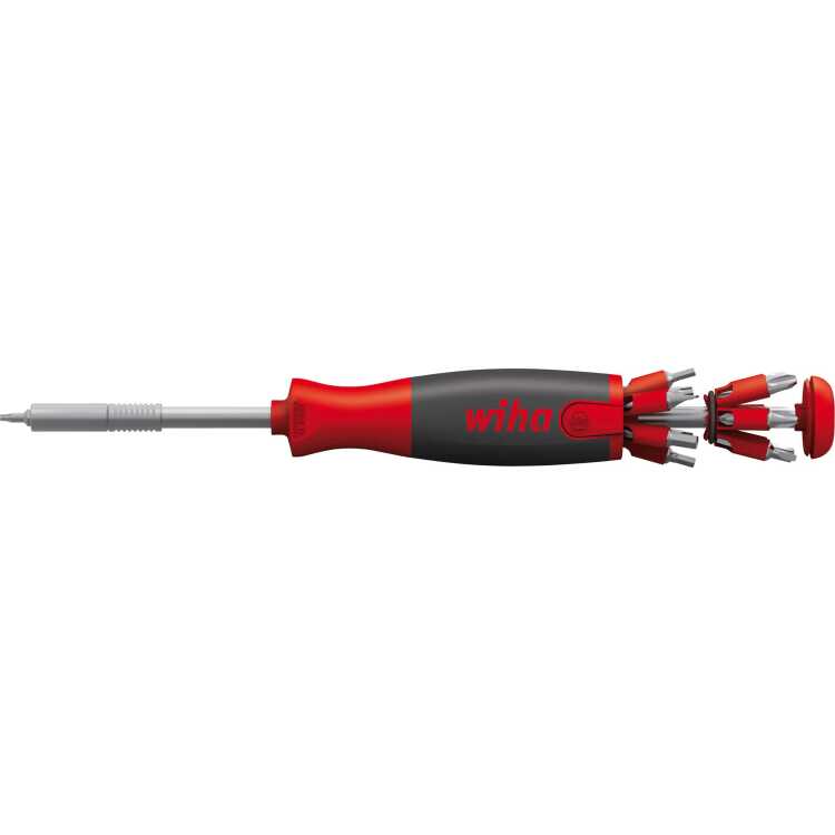 Wiha Schroevendraaier met bitmagazijn LiftUp 26one schroevendraaier Incl. 13 dubbelbits 1/4"