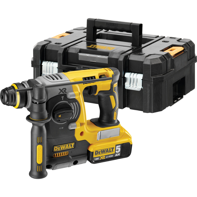 DEWALT Accu Combihamer DCH273P2T boorhamer Incl. 2x Li-Ion accu 5.0Ah, koffer