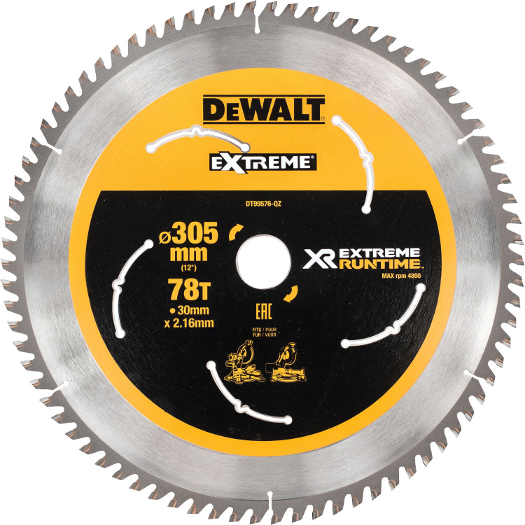 DEWALT Cirkelzaagblad DT99576, 305 / 30mm zaagblad 80 Tanden