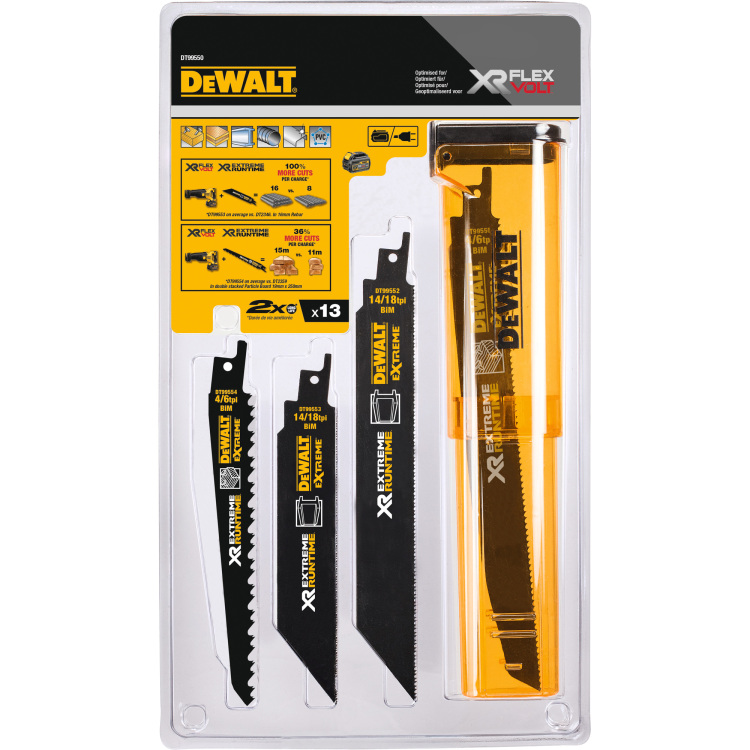 DEWALT Reciprozaagbladset DT99550-QZ zaagbladenset 13-delig