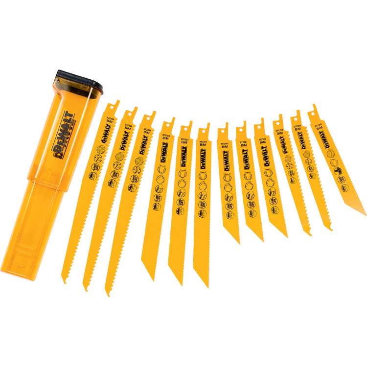 DEWALT BiM Reciprozaagbladset DT2445-QZ zaagbladenset 12-delig