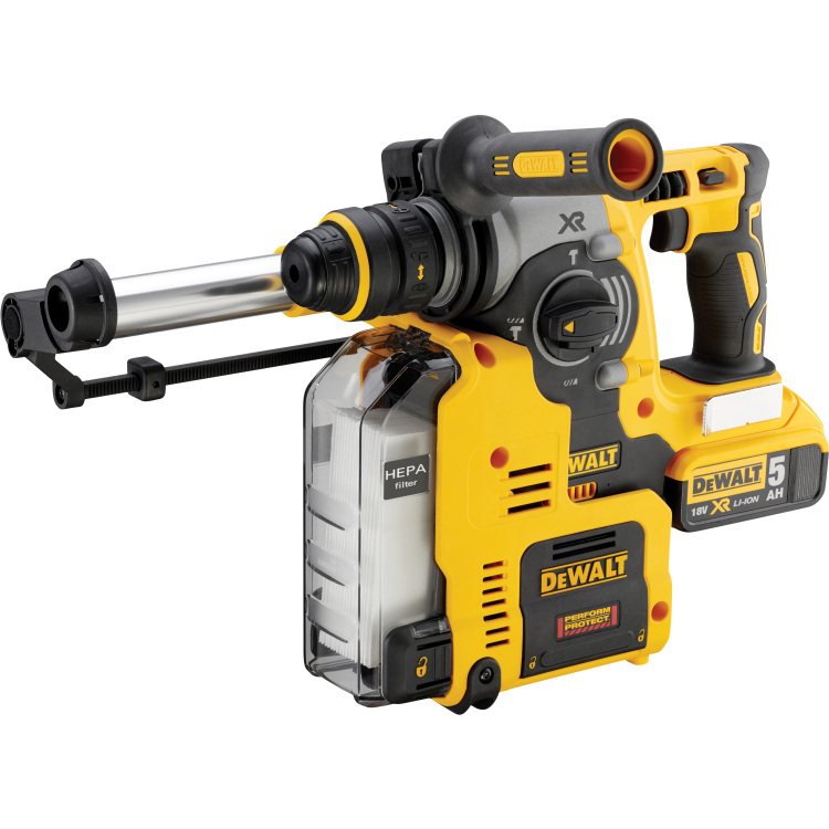 DEWALT DCH275P2-QW 18V XR Brushless SDS + Combihamer met snelwisselboorhouder boorhamer Koffer, 2x 18V 5.0 Ah XR accu, XR multilader inbegrepen