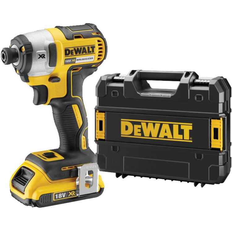 DEWALT DCF887P2-QW 18V XR Brushless Slagschroevendraaier slagmoersleutel Incl. 2x Li-Ionen XR Accu 5,0Ah, TSTAK koffer