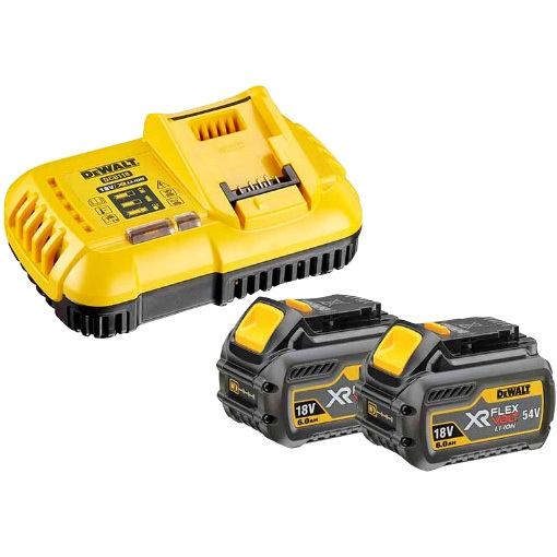 DEWALT XR Flexvolt Accu starterpack DCB118T2 oplader Snellader en 2 accu's (6.0Ah) inbegrepen