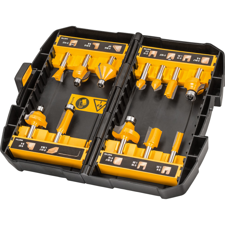 DEWALT 12-delige Freesset DT90016-QZ frees 8 mm