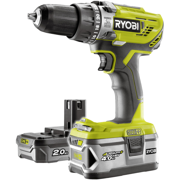 Ryobi R18PD3-242S klopboorschroevendraaier Accu inbegrepen