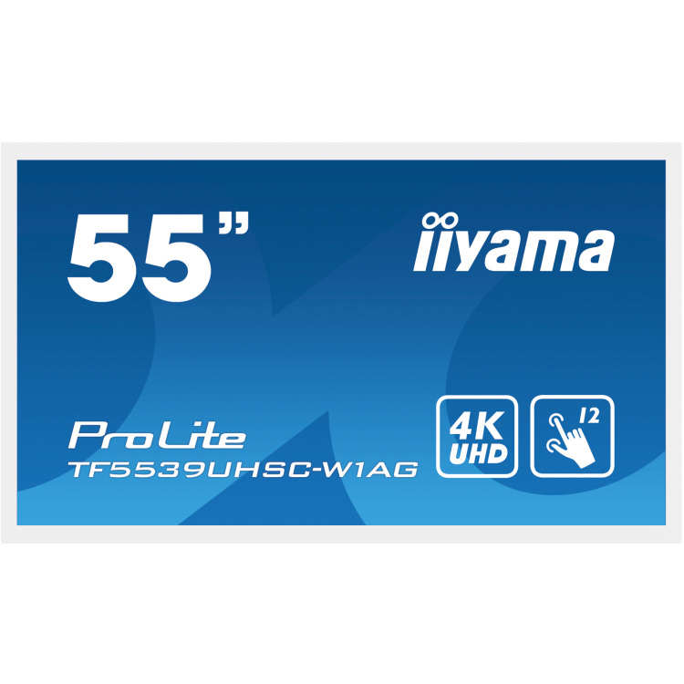 iiyama ProLite TF5539UHSC-W1AG public display 4K UHD, VGA, HDMI, DisplayPort, Audio, Touch