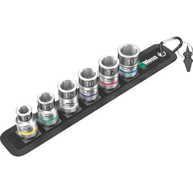 Wera Belt C 1 Zyklop doppenset, 1/2" dopsleutel 7-delig, met vasthoudfunctie