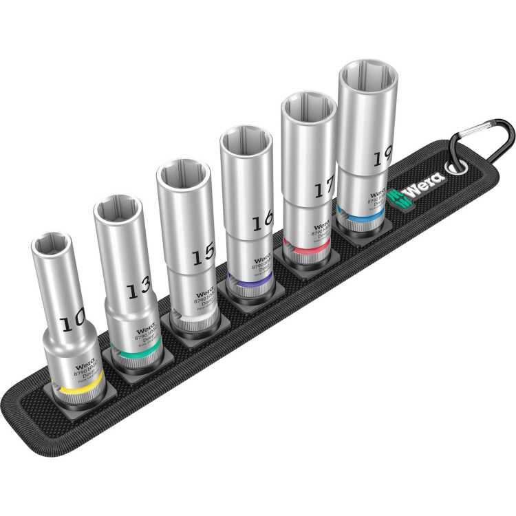 Wera Belt C Deep 1 doppenset, 1/2" dopsleutel 6-delig