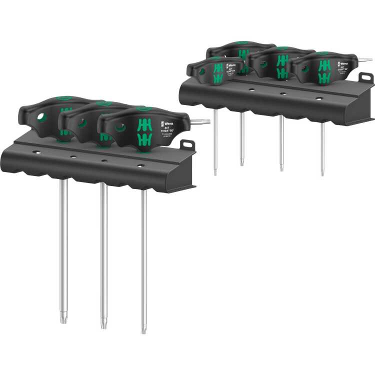 Wera 467/7 TORX HF-set 1 kruiskopschroevendraaier + rek, 7 stuks schroevendraaier met holdingfunctie