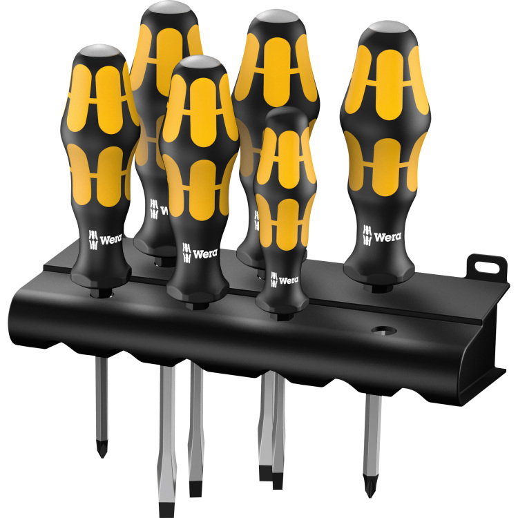 Wera 932/6 Schroevendraaierset Kraftform schroevendraaier 6-delig