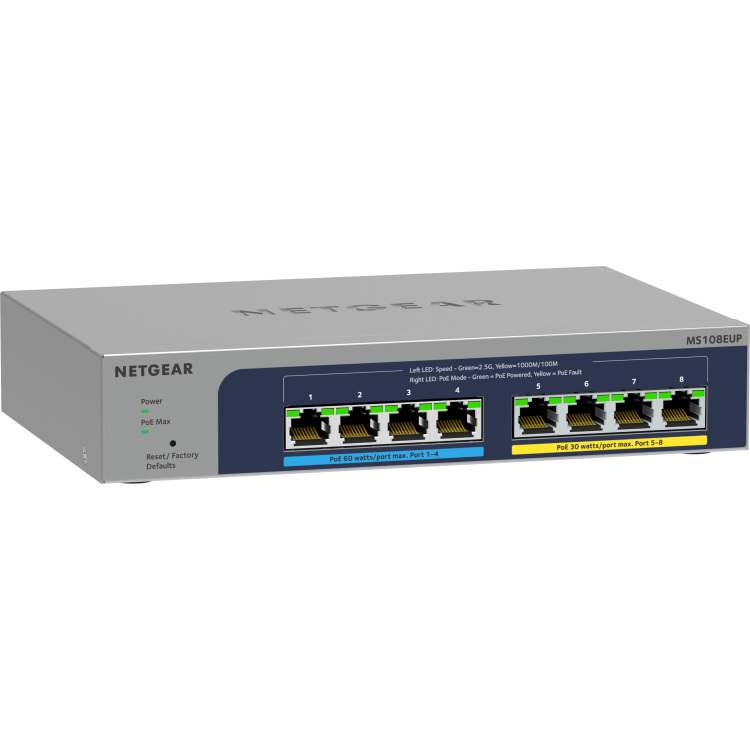 Netgear 8-port Multi-Gigabit (2.5G) Ultra60 PoE++ Ethernet Plus Switch MS108EUP switch