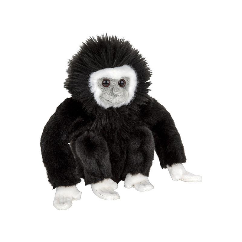 Pluche zwarte Gibbon aap knuffel van 18 cm -