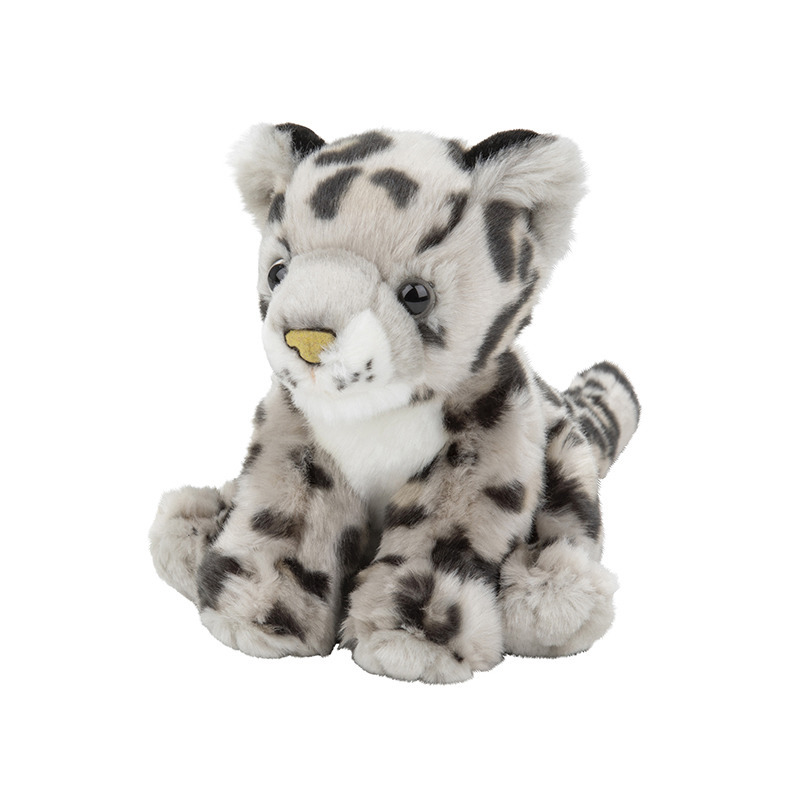 Pluche sneeuwluipaard knuffel van 18 cm -